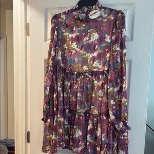 Peach Love California Multicolor Long Sleeve Dress